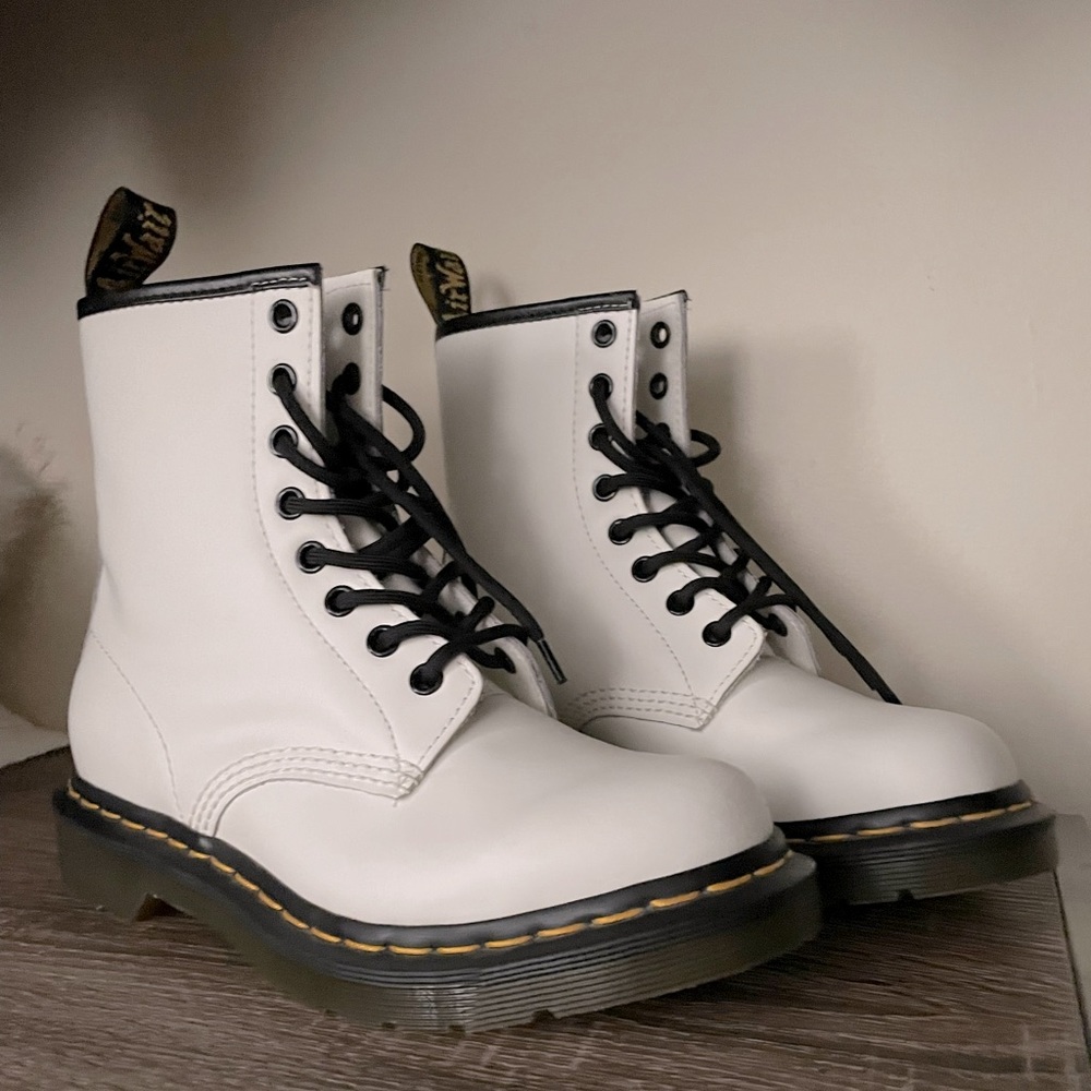 White Dr. Martens 1460